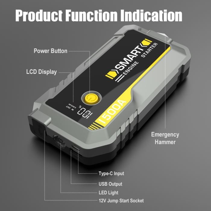 Jump Starter with hammer