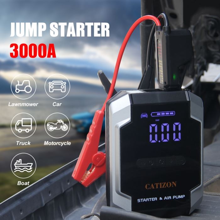 Jump Starter with air compressor all in one