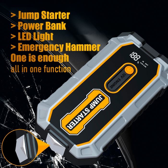 Jump Starter with hammer